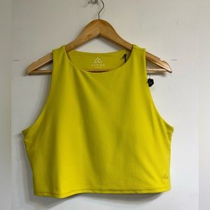 Alpine Design Women's Ribbed Cropped Tank Top, Size XX Large, Color: Sulfur Sun